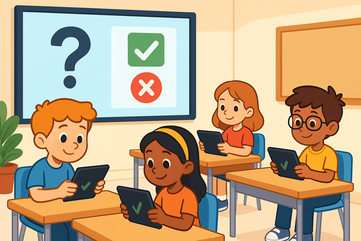 Quiz cartoon visual